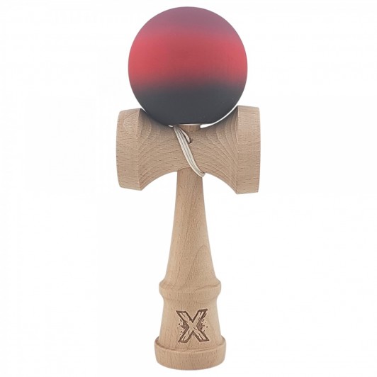 Kendama X Originala, Kendama Profesionala din Lemn, Rubber Grip, 18 cm, Mov/Rosu/Negru Kendama X Originala, Kendama Profesionala din Lemn, Rubber Grip, 18 cm, Mov/Rosu/Negru
