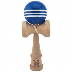 Kendama X Profesionala din lemn, Super Sticky, 18 cm, Dark Blue/Alb
