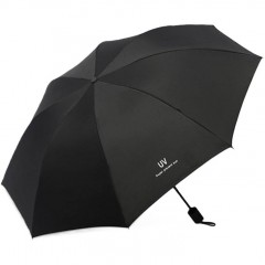 Umbrela, Protectie UV Soare, Protectie Ploaie, Pliabila, din Vinil si Otel, 96 x 67 cm, Negru