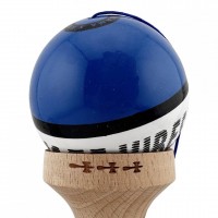 Kendama TE IUBESC, Super Sticky KING SIZE V3, Rulment Metalic, 18 cm, Ata 62/65 cm, Albastru/Alb
