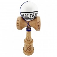 Kendama TE IUBESC, Super Sticky KING SIZE V3, Rulment Metalic, 18 cm, Ata 62/65 cm, Alb/Negru