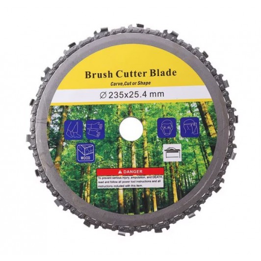 Disc motocoasa cu lant de drujba 235 x 25.4mm