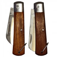 Set 2 Cutite profesionale pentru altoit, manere lemn, lama dreapta si lama curbata, otel carbon Set 2 Cutite profesionale pentru altoit, manere lemn, lama dreapta si lama curbata, otel carbon