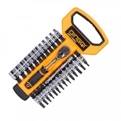 Chei Tubulare si Biti cu Clichet 1/4" – 28 Piese, Otel Chrome Vanadium