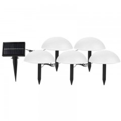 Decoratiune pentru Gradina – Lampa Solara în Forma de Ciuperca - 5 Piese