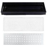 Gratar Portabil Metalic pentru Picnic, Gradina și Camping, 60x22x23 cm, Negru
