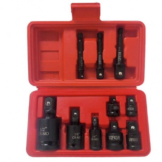 Set Adaptoare si Tubulare CR-MO, 10 Piese (1/4