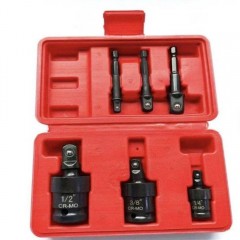 Set Adaptoare si Tubulare CR-MO, 6 Piese (1/4", 3/8", 1/2") + 3 Adaptoare Oscilante