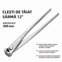 Clește Profesional Fierar Betonist 250 mm, Oțel Cr-V, pentru Legat Fier Beton și Tăiere Sârmă Clește Profesional Fierar Betonist 250 mm, Oțel Cr-V, pentru Legat Fier Beton și Tăiere Sârmă