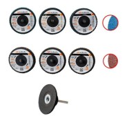 Set 6 Mini Discuri pentru Șlefuit, Lustruit și Polizat 75 mm pentru Bormașină – Lemn, Metal și Inox