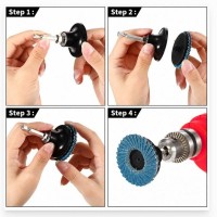 Set 6 Mini Discuri pentru Șlefuit, Lustruit și Polizat 75 mm pentru Bormașină – Lemn, Metal și Inox