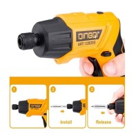 Șurubelniță Electrică cu Acumulator 3.6V, Mâner Rotativ, Set 50 Biți Incluși