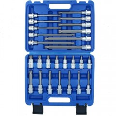 Trusă Biți Spline Profesională, 26 Piese, 1/2", Oțel Crom Vanadiu (Cr-V)