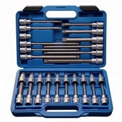 Trusă Biți Torx Profesională, 32 Piese, 1/2", Oțel Crom Vanadiu (Cr-V)