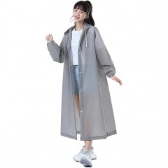 Set 2 Pelerine Impermeabile de Ploaie pentru Adulți, EVA, 150–180 cm, Rezistentă la Vânt, Gri