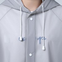 Set 2 Pelerine Impermeabile de Ploaie pentru Adulți, EVA, 150–180 cm, Rezistentă la Vânt, Gri