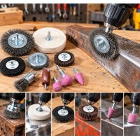 Set 10 Piese pentru Bormasină – Curățare, Șlefuire, Lustruire și Polizare Set 10 Piese pentru Bormasină – Curățare, Șlefuire, Lustruire și Polizare